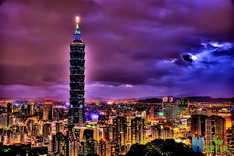 Tháp Taipei 101 về đêm hùng vĩ, tuyệt đẹp