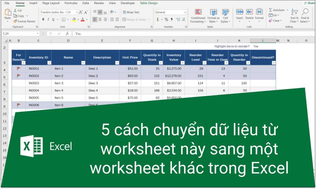 Cách Lấy Dữ Liệu Từ Sheet Này Sang Sheet Khác Theo Điều Kiện Trong Excel
