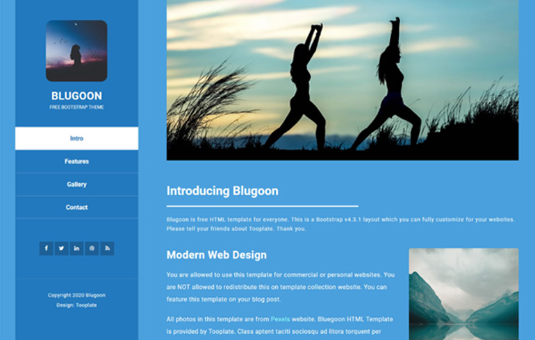 free css one page/minimal website template