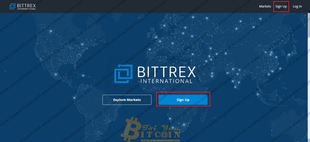 Đăng ký mở tài khoản Bittrex. Ảnh 1