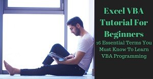Excel VBA Tutorial about essential terms to learn