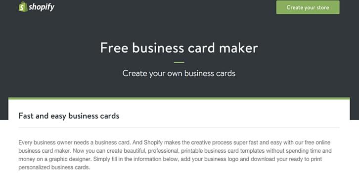 free business card maker