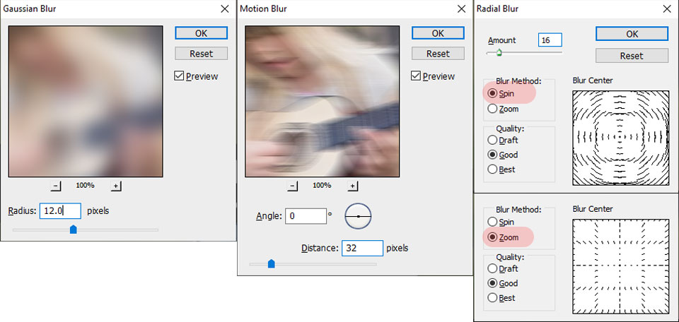 How to blur in Photoshop