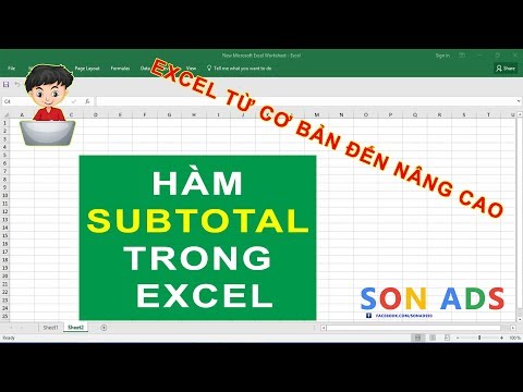 Hướng dẫn Sử dụng Hàm Tổng phụ trong Excel Excel Cơ bản đến Nâng cao