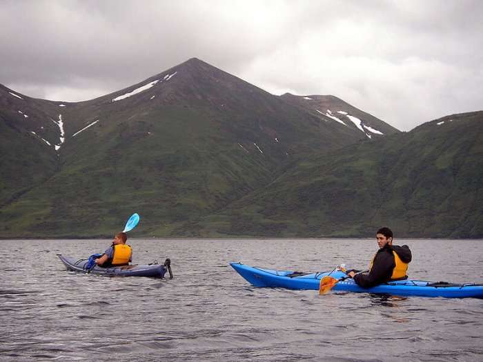 People doing kayaking