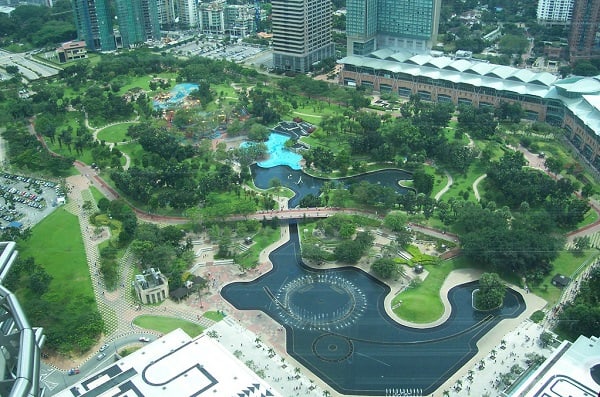 Kinh nghiệm du lịch Kuala Lumpur, công viên KLCC là địa điểm tham quan miễn phí ở Kuala Lumpur
