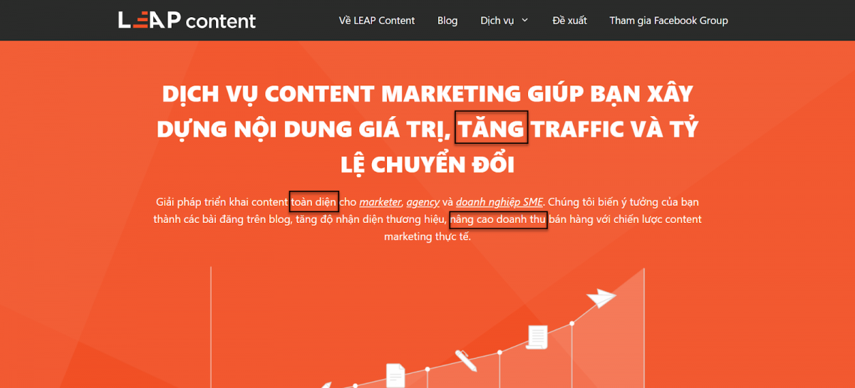 homepage example leap content