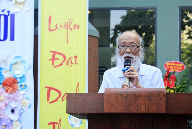 Nhà giáo Văn Như Cương (Chủ tịch Hội đồng nhà trường, trường THPT Lương Thế Vinh, Hà Nội) chia sẻ trong buổi lễ khai giảng.