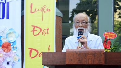 Nhà giáo Văn Như Cương (Chủ tịch Hội đồng nhà trường, trường THPT Lương Thế Vinh, Hà Nội) chia sẻ trong buổi lễ khai giảng.