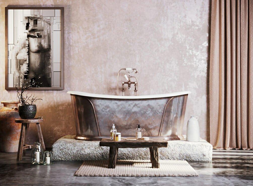 Luxury spa rustic interior design