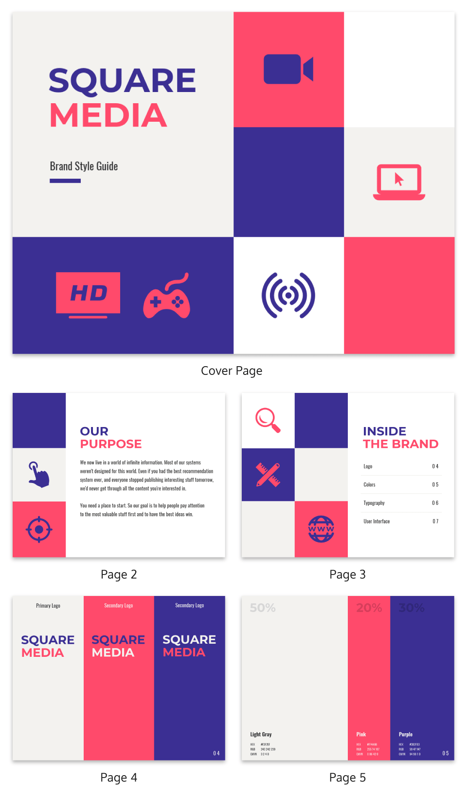 Modern Colorful Brand Guidelines Template
