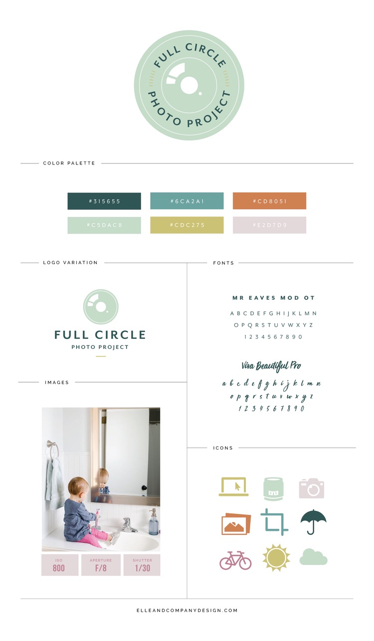 Muted Photography Brand Style Guide Example
