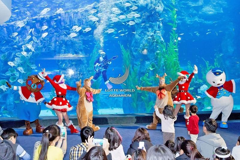 Nên đi công viên Lotte World hay Everland Hàn Quốc: Aquarium Lotte World