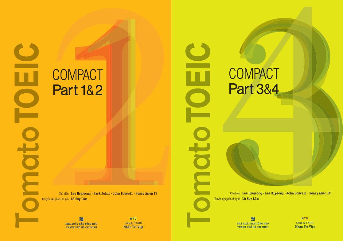 Sách Tomato TOEIC compact part 1&2 và Tomato TOEIC compact part 3&4