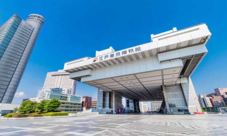 Building of "Edo-Tokyo Museum". It opened as "a museum that conveys the history and culture of Edo and Tokyo." The building has a unique shape of high floor type = shutterstock