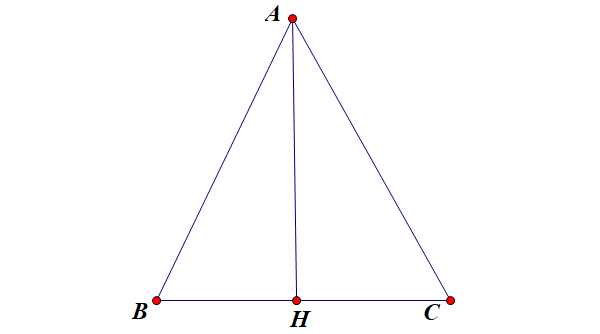 công thức về độ cao trong tam giác cân 