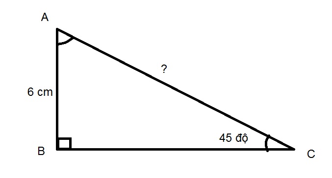 Ví dụ tính cạnh huyền tam giác vuông
