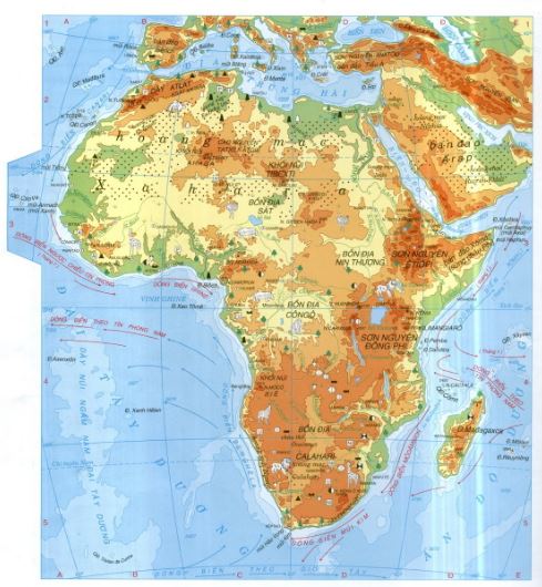Bản đồ châu Phi qua bản đồ thế giớiBản đồ châu Phi qua bản đồ thế giới
