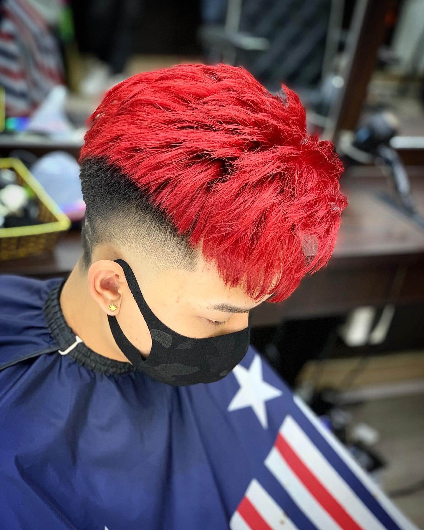nhuộm tóc nam màu đỏ đẹp