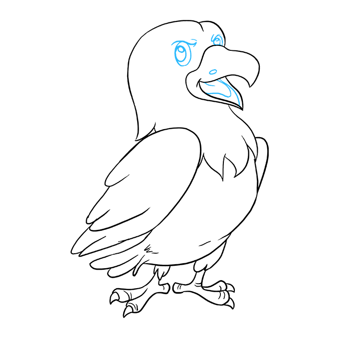 Cách vẽ phim hoạt hình Hawk: Bước 9