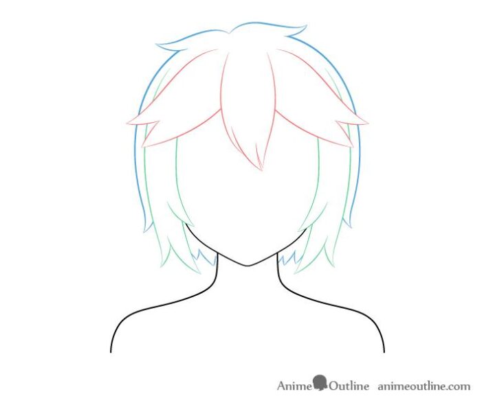 cách vẽ tóc anime