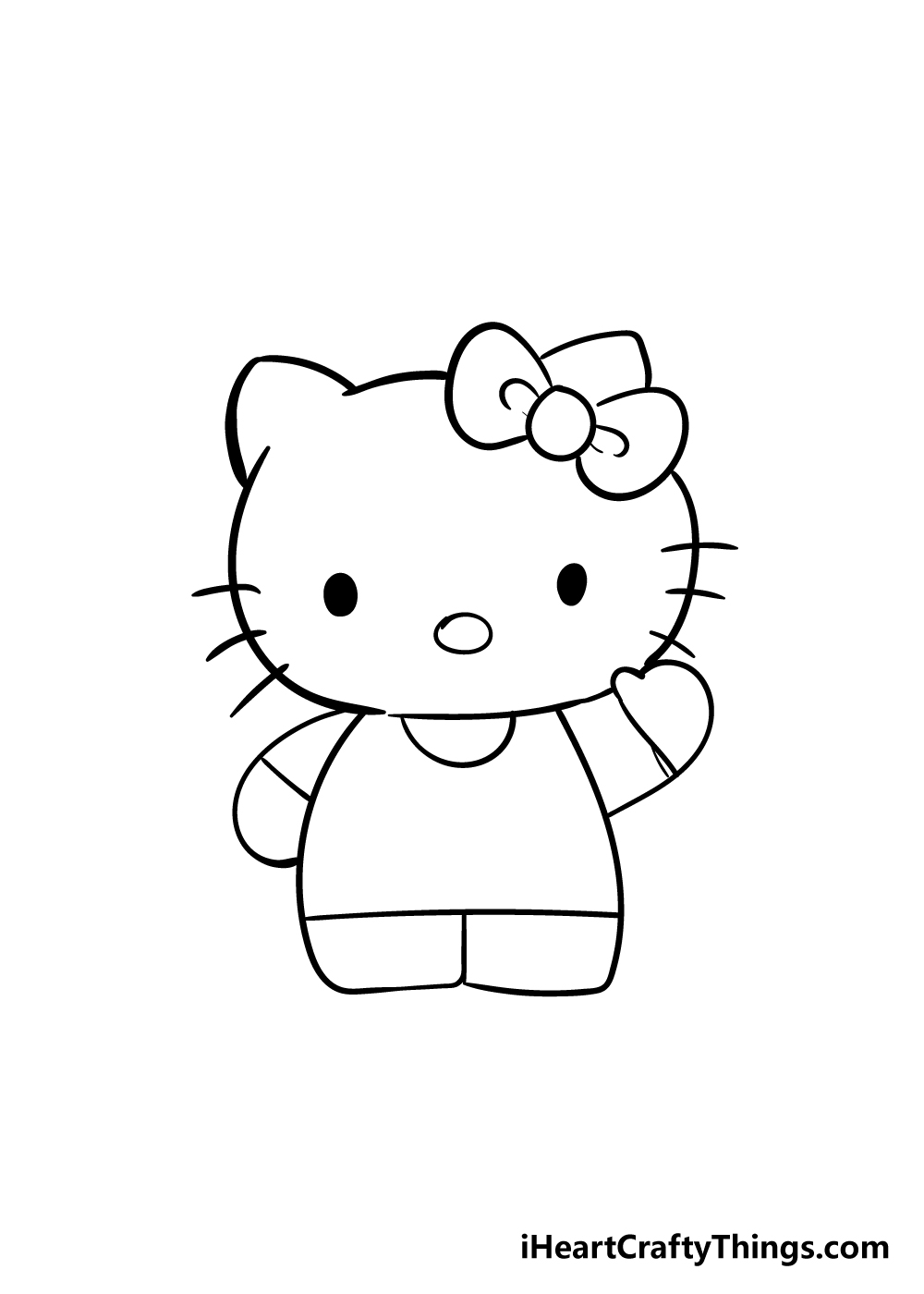 5 14 - Hướng dẫn cách vẽ hello kitty đơn giản với 6 bước cơ bản