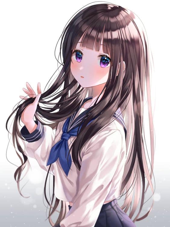 Ảnh Anime Girl xinh tóc dài