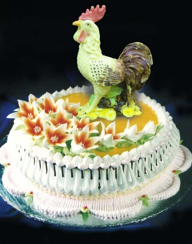 Bánh sinh nhật hình gà trống
