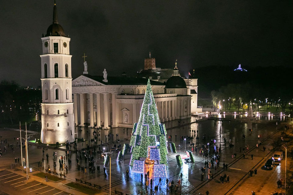 Cây thông Noel tại thủ đô Vilnius, Litva