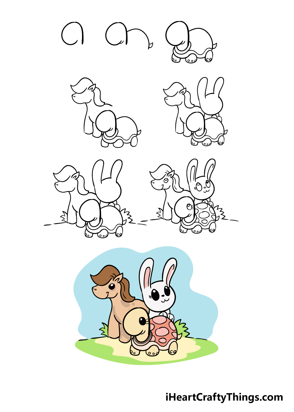 Cute Animals in 8 steps - Hướng dẫn cách vẽ hình cute - tik tok đáng yêu với hơn 1000 mẫu cực ấn tượng