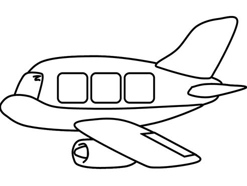 Mẫu tranh tô màu hình chiếc máy bay dành cho bé