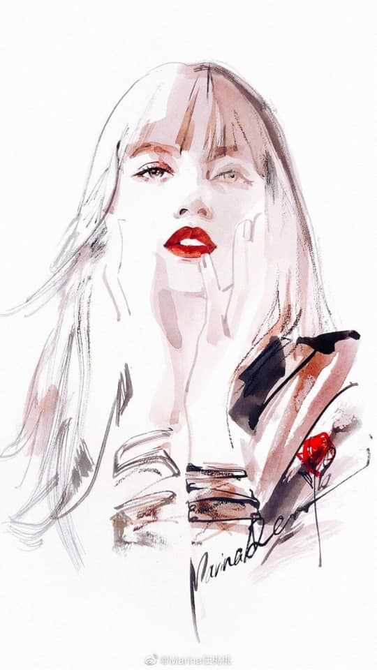 Vẽ Lisa Black Pink đẹp độc lạ