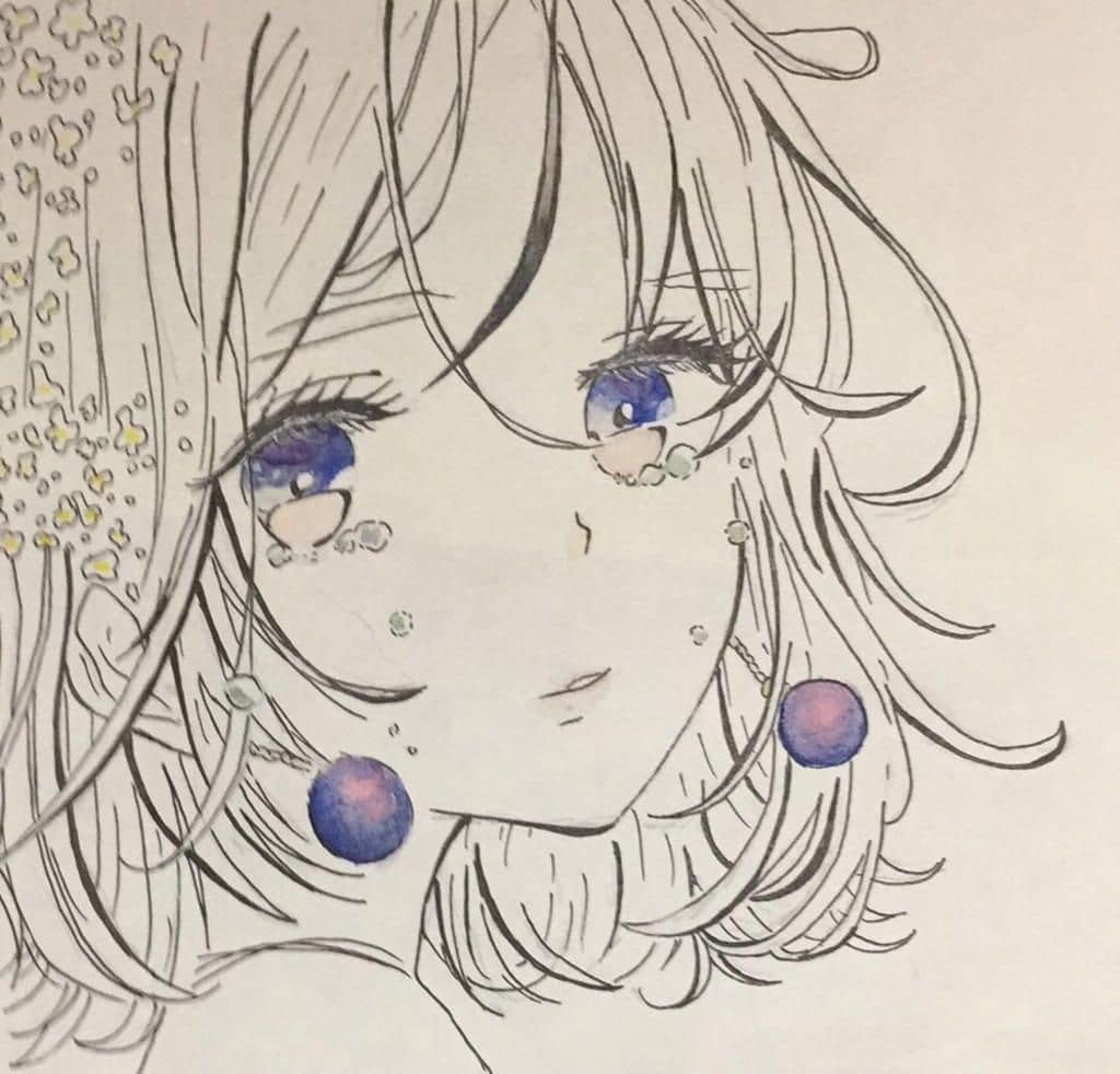 Hãy xem qua một tác phẩm hội họa về vẽ mắt khóc anime, các nét vẽ thật sự chân thật và sống động đến không ngờ.