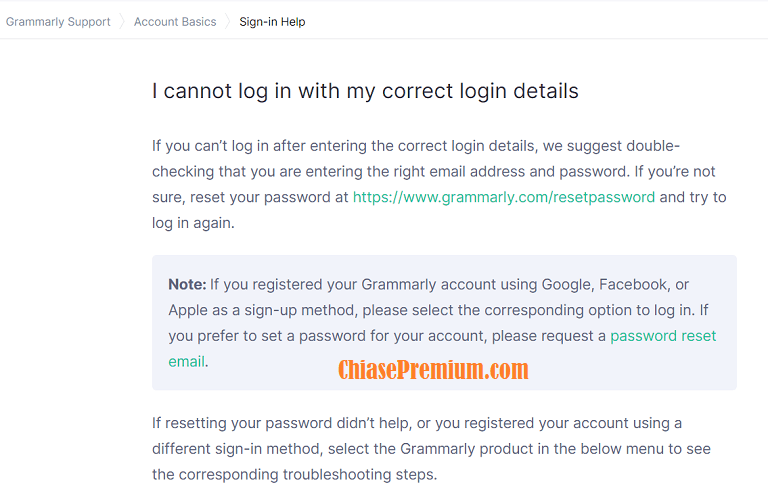 cannot log in with my correct login details