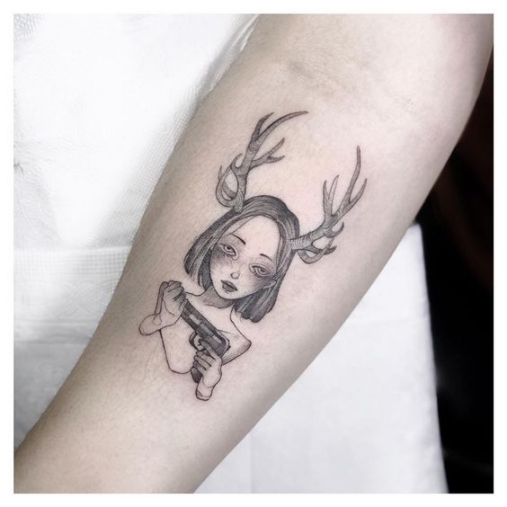 Hình xăm nghệ thuật tatoo mini buồn đẹp nhất