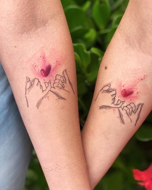 Hình xăm nghệ thuật tatoo mini đôi đẹp nhất