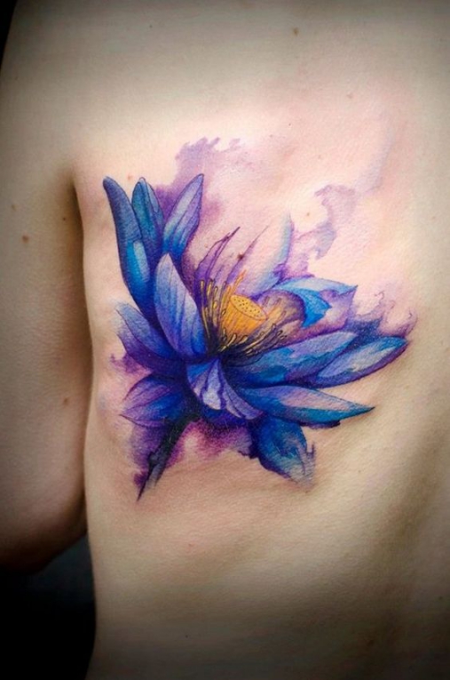 Hình xăm nghệ thuật tatoo mini hoa sen đẹp nhất