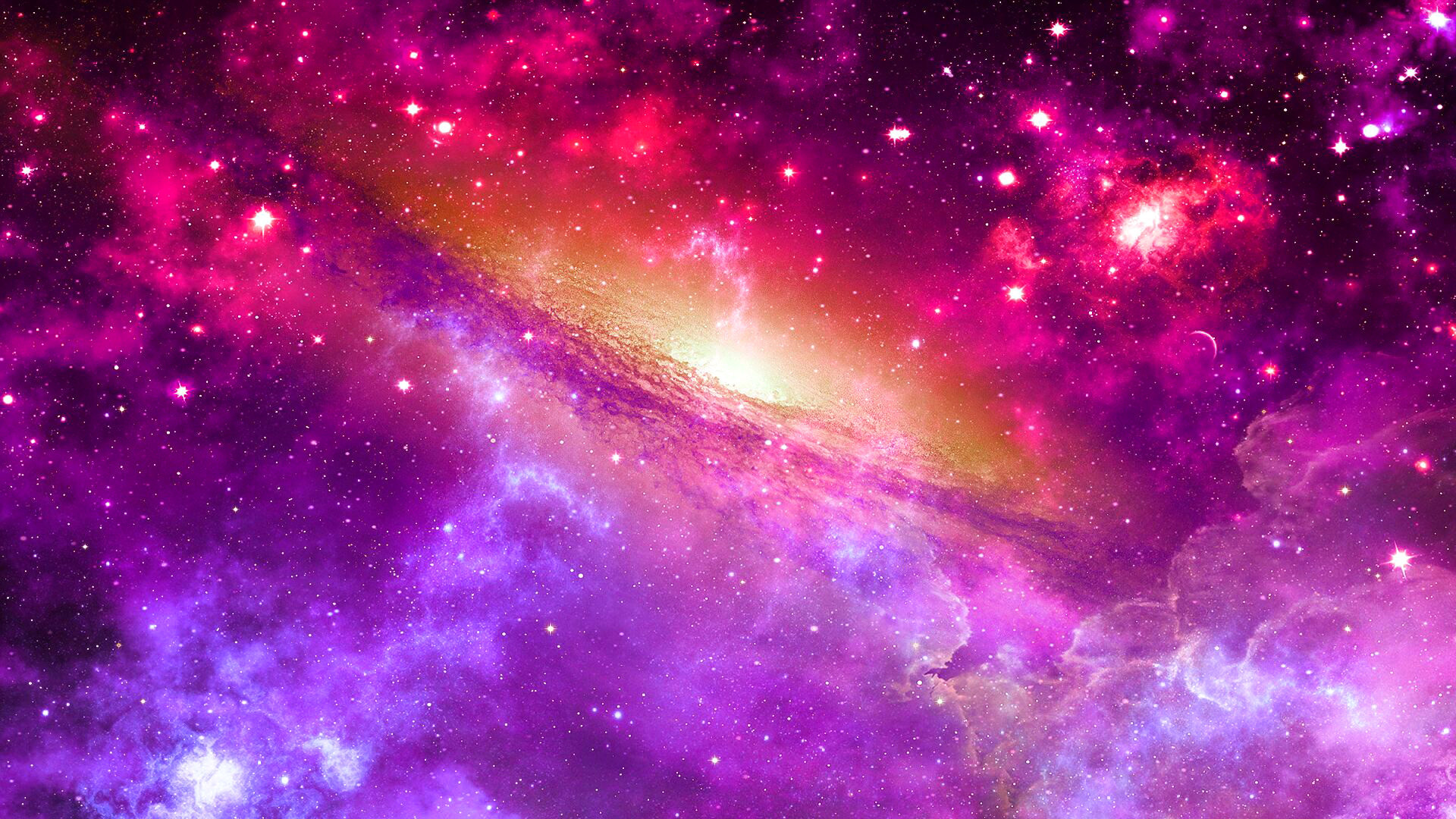 Dải thiên hà màu hồng đẹp mắt