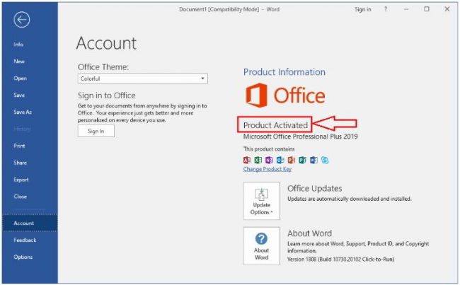 key office 2019 Kích hoạt Microsoft Office 2019 Professional