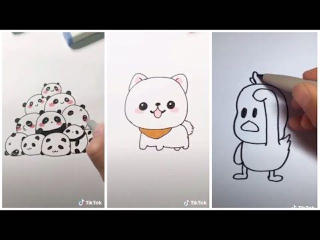 ve hinh cute tik tok 6 - Hướng dẫn cách vẽ hình cute - tik tok đáng yêu với hơn 1000 mẫu cực ấn tượng