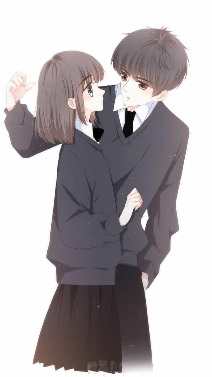 Ảnh cặp đôi học sinh Anime dễ thương
