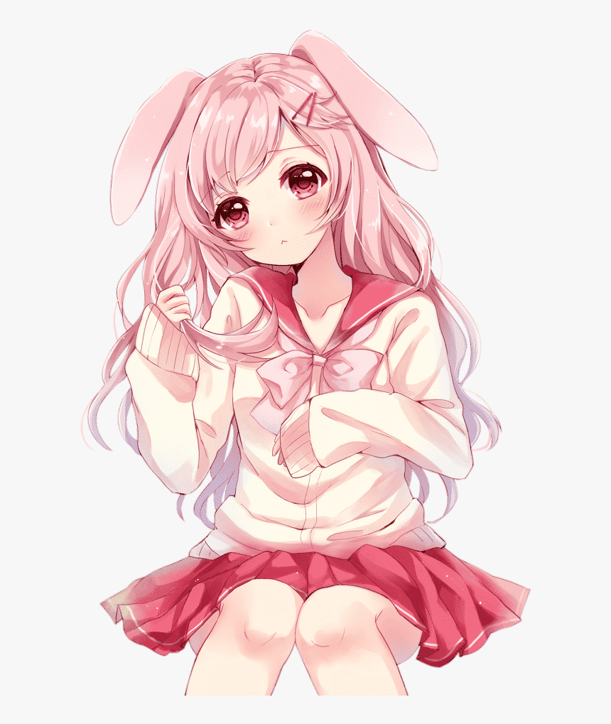 Ảnh nền Anime màu hồng cute đẹp