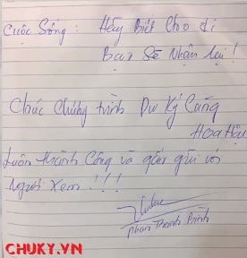 Chữ ký cầu thủ Phan Thanh Bình