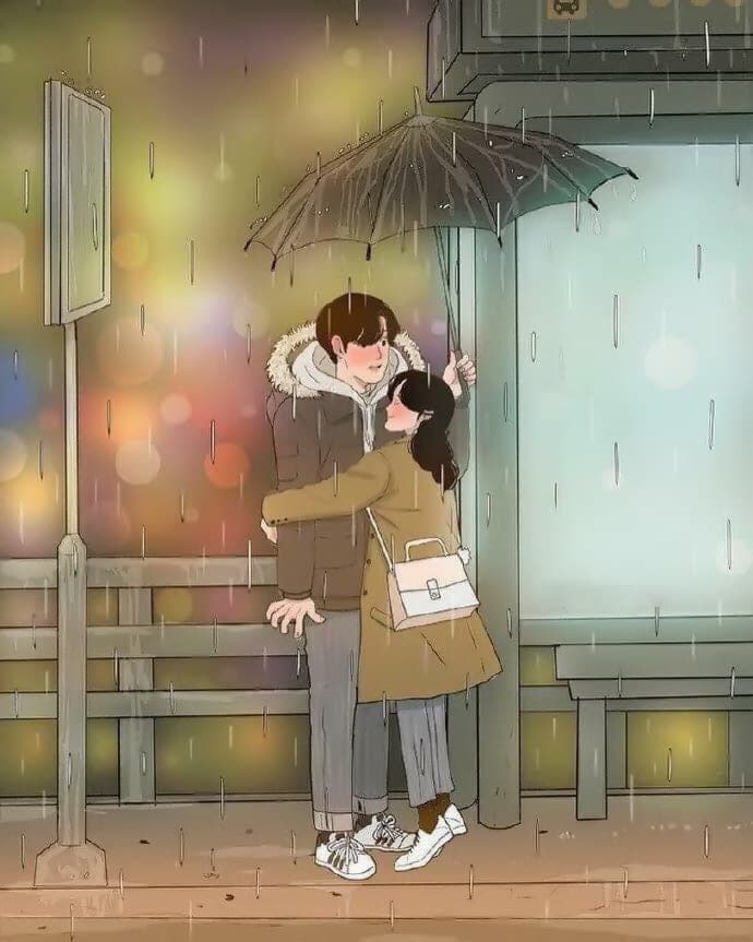Hình Anime Tình Yêu cực kỳ dễ thương