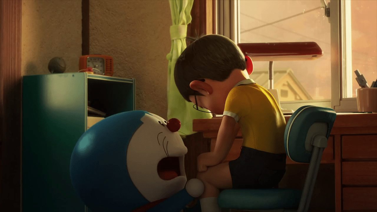 Hình Nobita buồn thất vọng