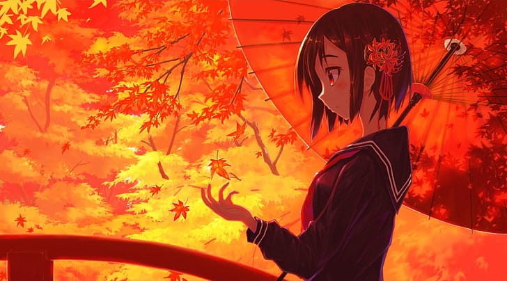 Hình nền Anime mùa thu ấn tượng