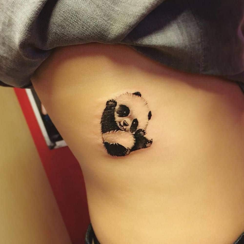 Hình tattoo con gấu trúc đáng yêu