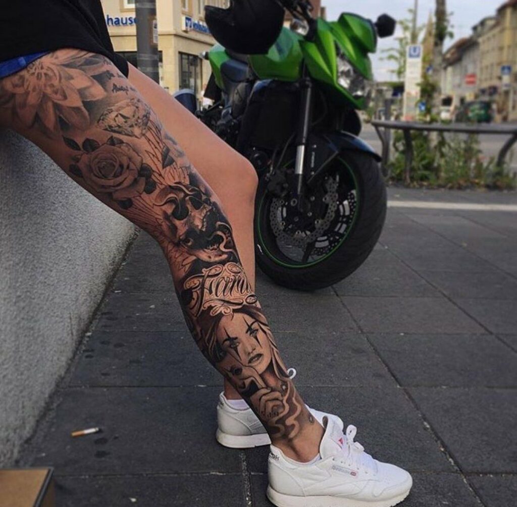 Hình tattoo kín chân chất chơi cho nữ