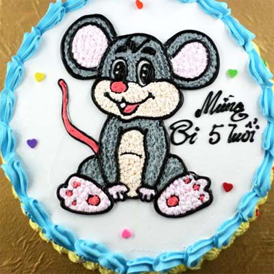 Mẫu bánh sinh nhật hình con chuột độc đáo