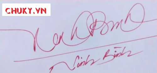 Mẫu chữ ký tên Ninh Bình
